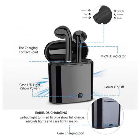 Audífonos inalámbricos Bluetooth Manos Libres Colores Tws