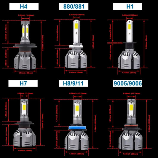 Kit Luces Ampolleta Led Auto H11 R11