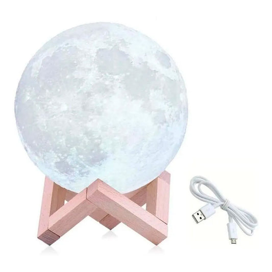 Lámpara luna escritorio 3D USB recargable 15cm