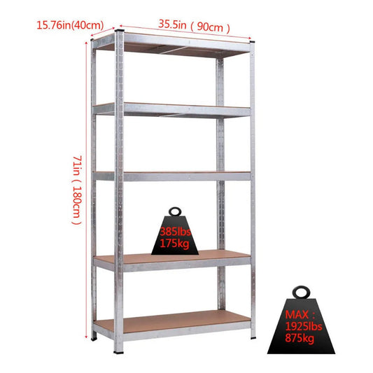 Repisa Estante Metálico 180x90x40cm