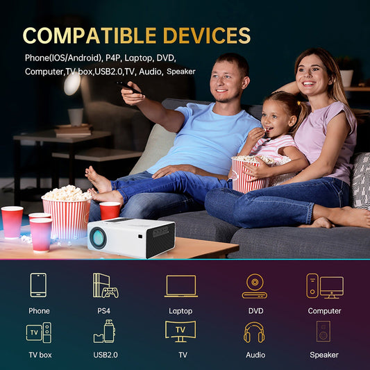 Mini Proyector Portatil Full Hd Led Wifi Miracast Hdmi Usb