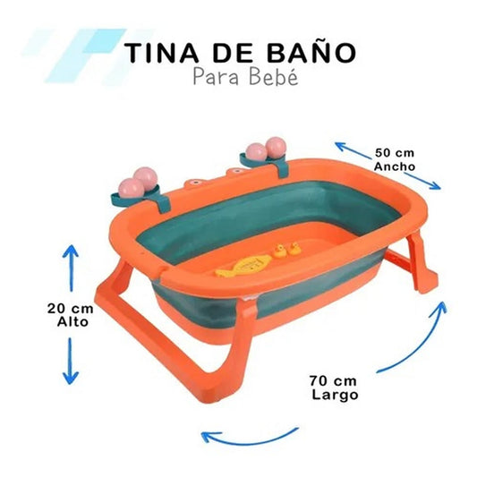 Tina Cangrejo Bebe Bañera Plegable + Malla Reforzada
