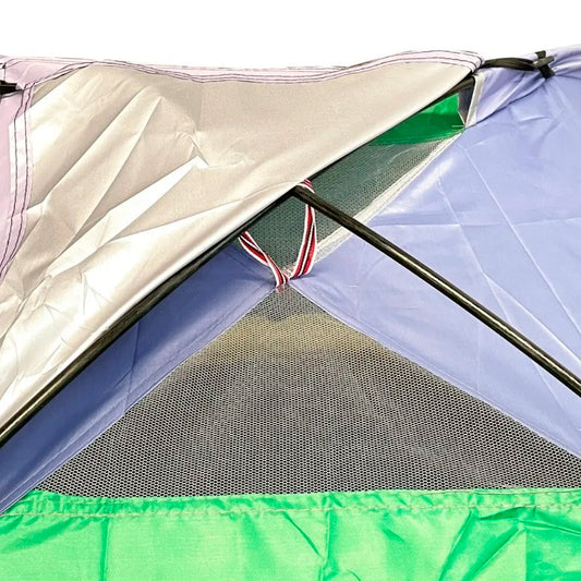 Carpa 4 Personas Doble Capa Toldo Ventana 2x2x1.3mts Colores