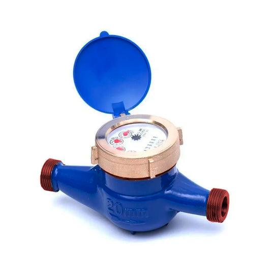 Medidor Remarcador De Agua Con Terminales De Conexión 3/4 Acero