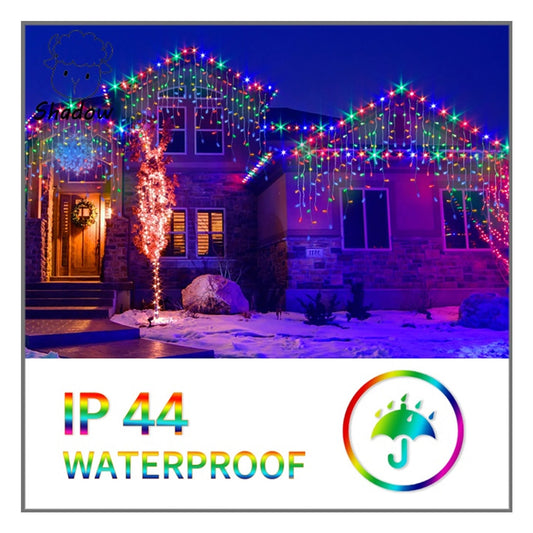 Luces Navidad Boda Cascada 12 Mts 500 Led Azul