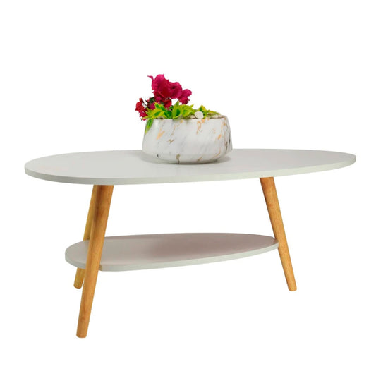 Mesa de Centro Ovoide dos Niveles 90x50x42cm