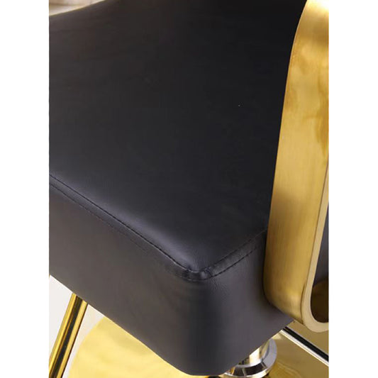 Silla de Barberia Moderna Ergonomica Negra con Dorado
