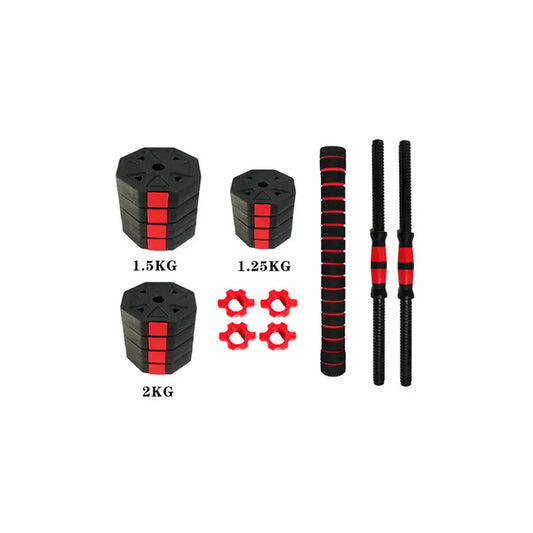 Mancuernas Ajustables Set 20kg 3 En 1 + Barra + Kettlebell