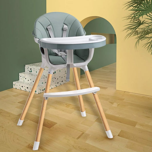 Silla De Comer 2 Alturas Cubiertas Cambiables Y Cinturón Seg