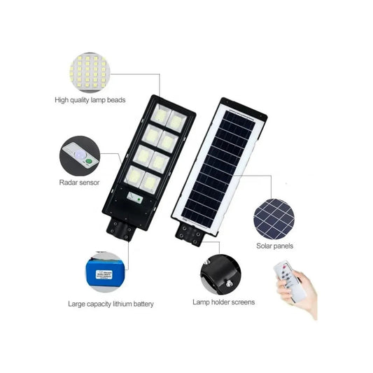 Pack X2 Foco Solar Led 400w con Soporte De Instalación y Control