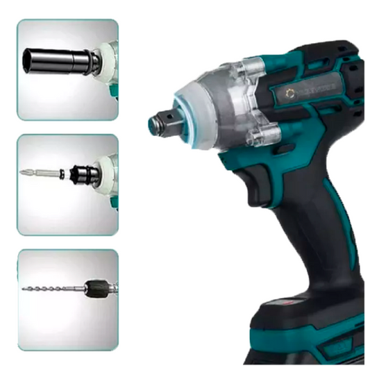 Llave De Impacto Eléctrica Taladro 88vf 2 Baterías