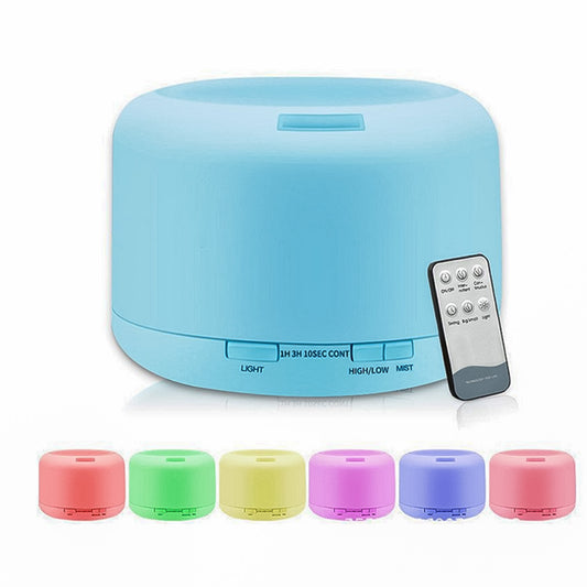 Humidificador Ultrasonico Difusor 500ml + 5 Esencias De Regalo 10ml c/u