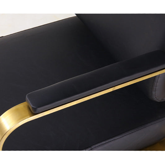 Silla de Barberia Moderna Ergonomica Negra con Dorado