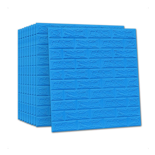 Pack 10 Lamina Papel Mural Autoadhesivo 3D Ladrillo 70x77