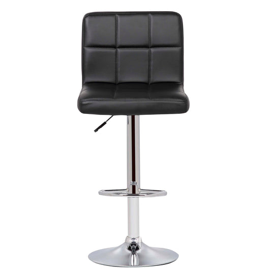 Pack X2 Sillas Bar Taburete Eco Cuero Elegante Con Pedestal