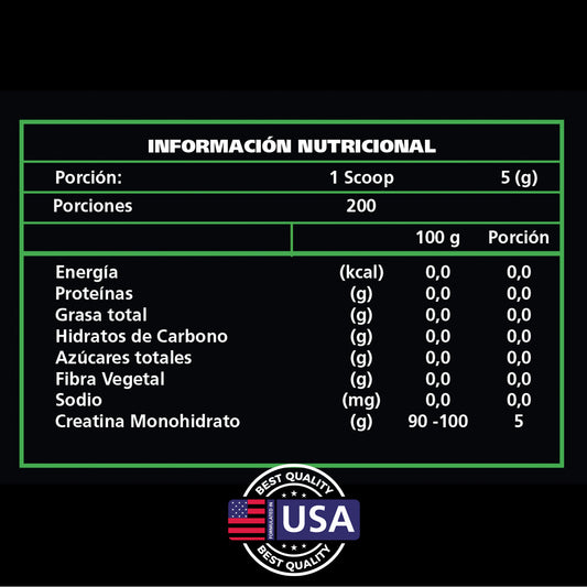 Creatina Monohidrato En Polvo 1000gr Be Healthy