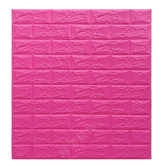 Pack 10 Lamina Papel Mural Autoadhesivo 3D Ladrillo 70x77