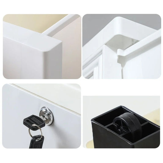 Cajones De 5 Pisos Cocina, Baño, Closet Con Ruedas Y Llave