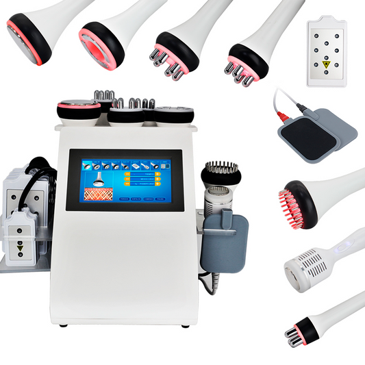 Maquina cavitación 9 en 1 + lipoláser + electroestimulación + Rf + Vacuum