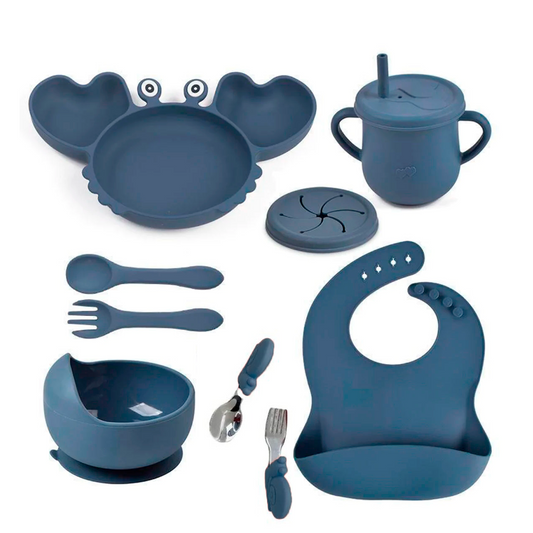 Set alimentación bebe silicona 9 piezas