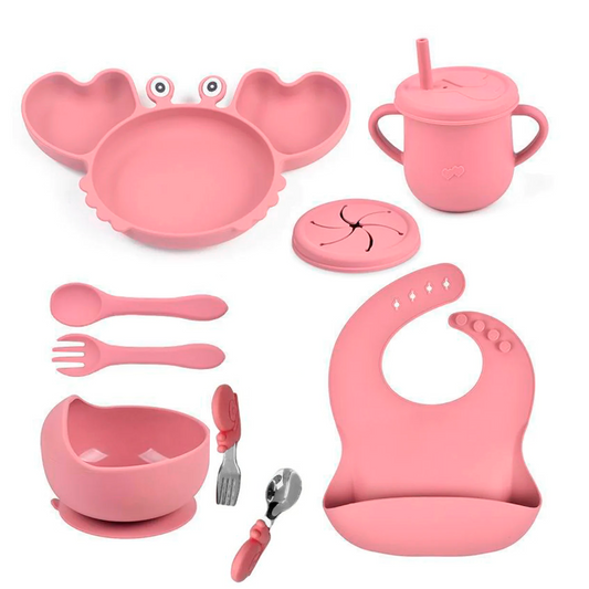 Set alimentación bebe silicona 9 piezas