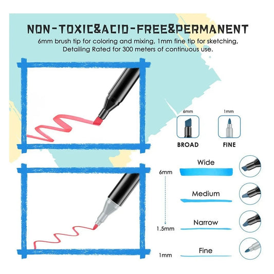 80 Lápices Marcadores Doble Touchfive