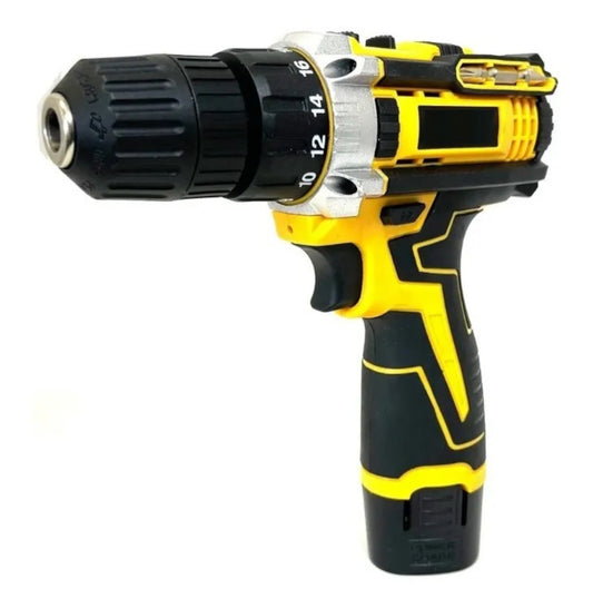 Taladro Inalambrico Destornillador 2 baterias + Accesorios + Maleta