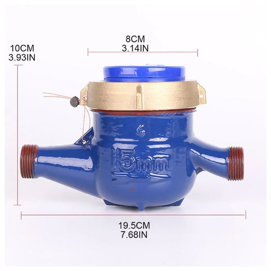 Medidor Remarcador De Agua Con Terminales De Conexión 1/2 Acero