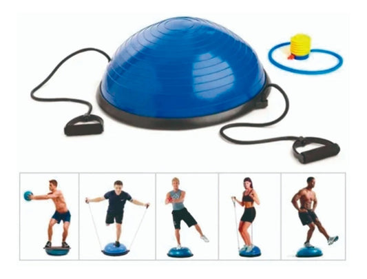 Balon Bosu 60cm + Manillas+Inflador