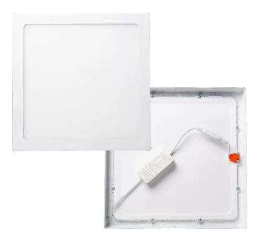 Foco Panel Plafón Led 18w Sobrepuesto Cuadrado Frio
