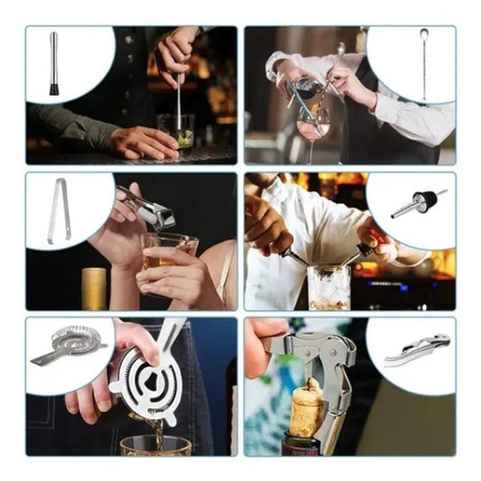 Juego De Cócteles Para Bar Pub 24 Piezas