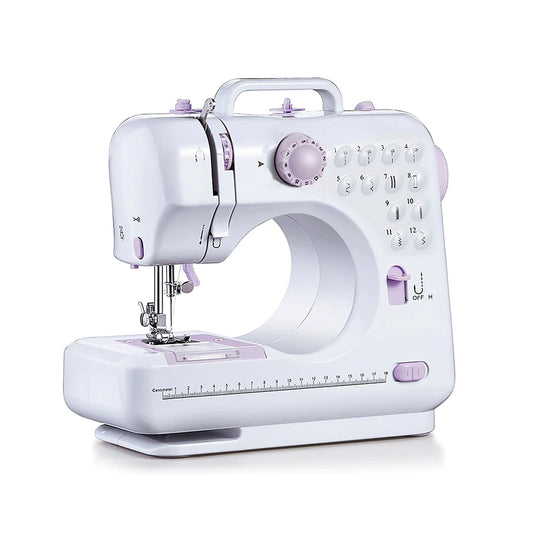 Máquina Coser Overlock Portátil Pedal Eléctrica 12 Puntos