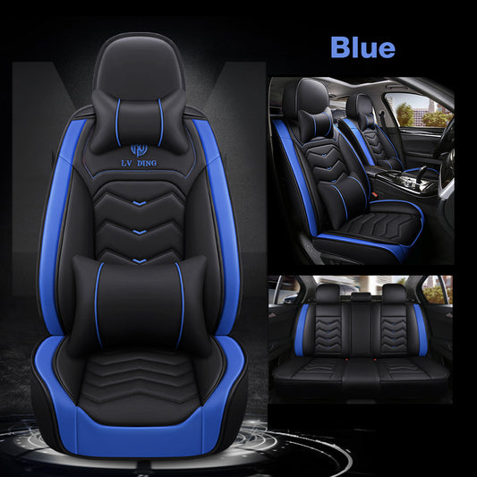 Kit Funda Cubre Asiento Cuero Auto Premium Luxury Almoadilla