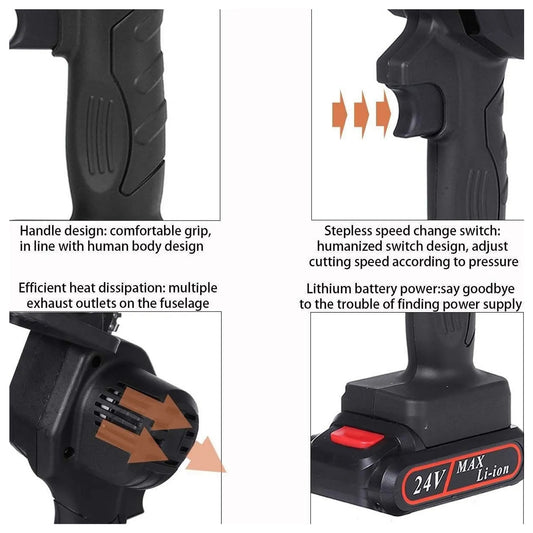 Mini Motosierra Inalámbrica Poda 6 Pulgadas + Bateria