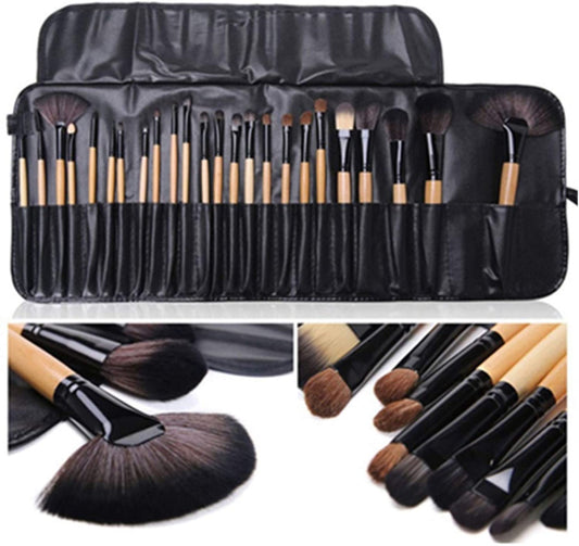 Set 32 Pinceles Y Brochas Maquillaje + Bolso Organizador