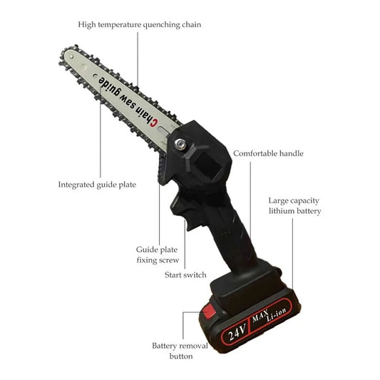 Mini Motosierra Inalámbrica Poda 6 Pulgadas + Bateria