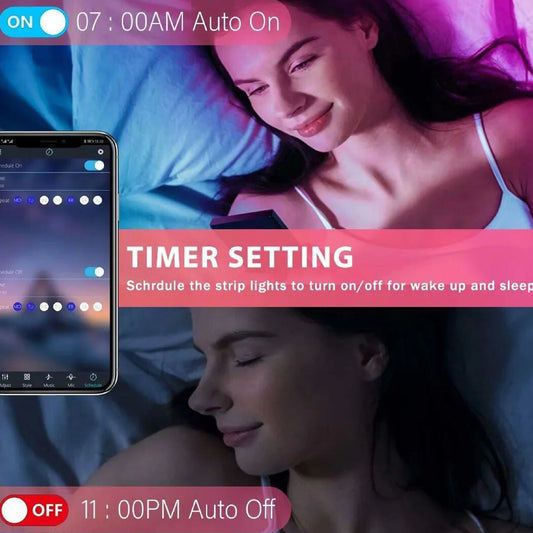 Tira De Luces Led Rrgb Bluetooth Músic 20 Metros LED