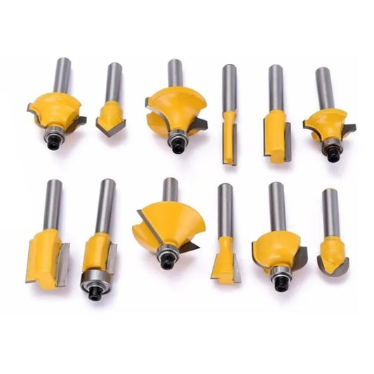 Set 12 Fresas 1/4 Fresadora Tupi