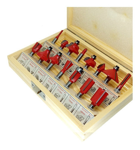 Set 15 Fresas Madera Toma 1/4 6. 35mm