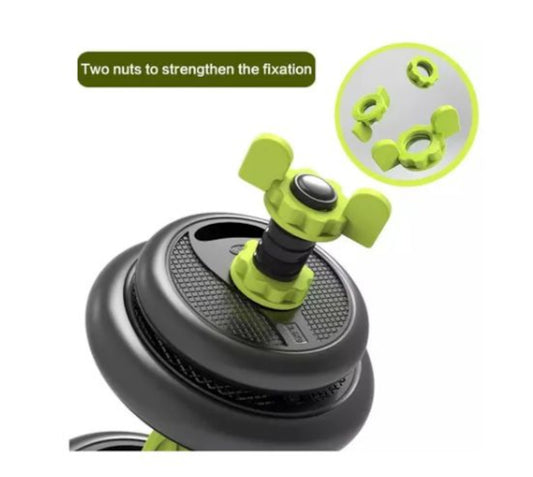 Set 2 Mancuernas 30 Kg Barra Armable Ajustable Pesas