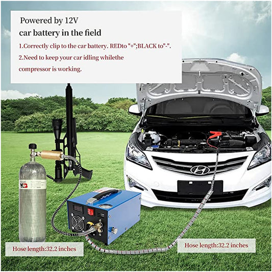 Compresor De Aire Pcp Auto 12v 30mpa 4500psi