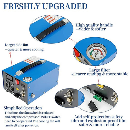 Compresor De Aire Pcp Auto 12v 30mpa 4500psi