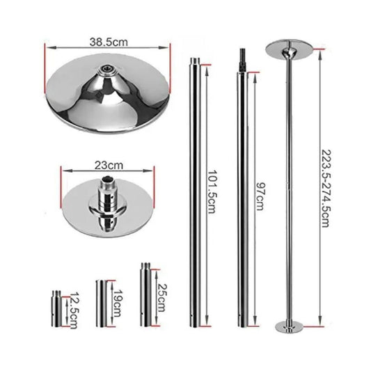 Barra Profesional Pole Dance Fitness Portátil Fijo Giratorio