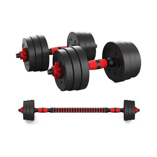 Set De Mancuernas 40kg Barra Armable Ajustable