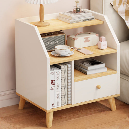 Velador 2 niveles 1 cajon 40x30x53cm Chic Home