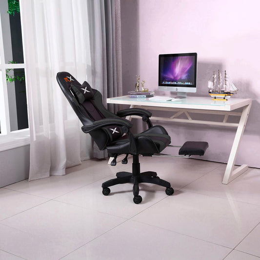 Silla Gamer Ergonómica Reclinable Con Reposapiés Videojuego Silla Gaming Computador Pc Profesional