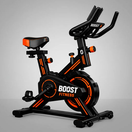 Bicicleta Spinning Estática Con Monitor Ejercicio Profesional Boost Fitness