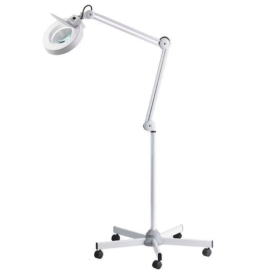Lampara Lupa Con Luz Led Pedestal Rueda Cosmetologia