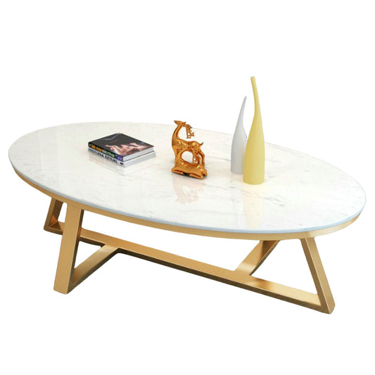 Mesa de centro ovalada diseño marmol 120*60*45cm Chic Home