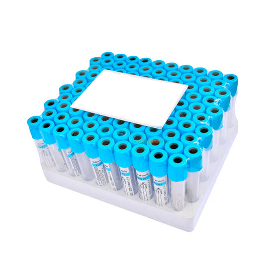 Tubo Tapa Celeste 5ml ( Citrato De Sodio 3,2% ) 100 Tubos - Celeste